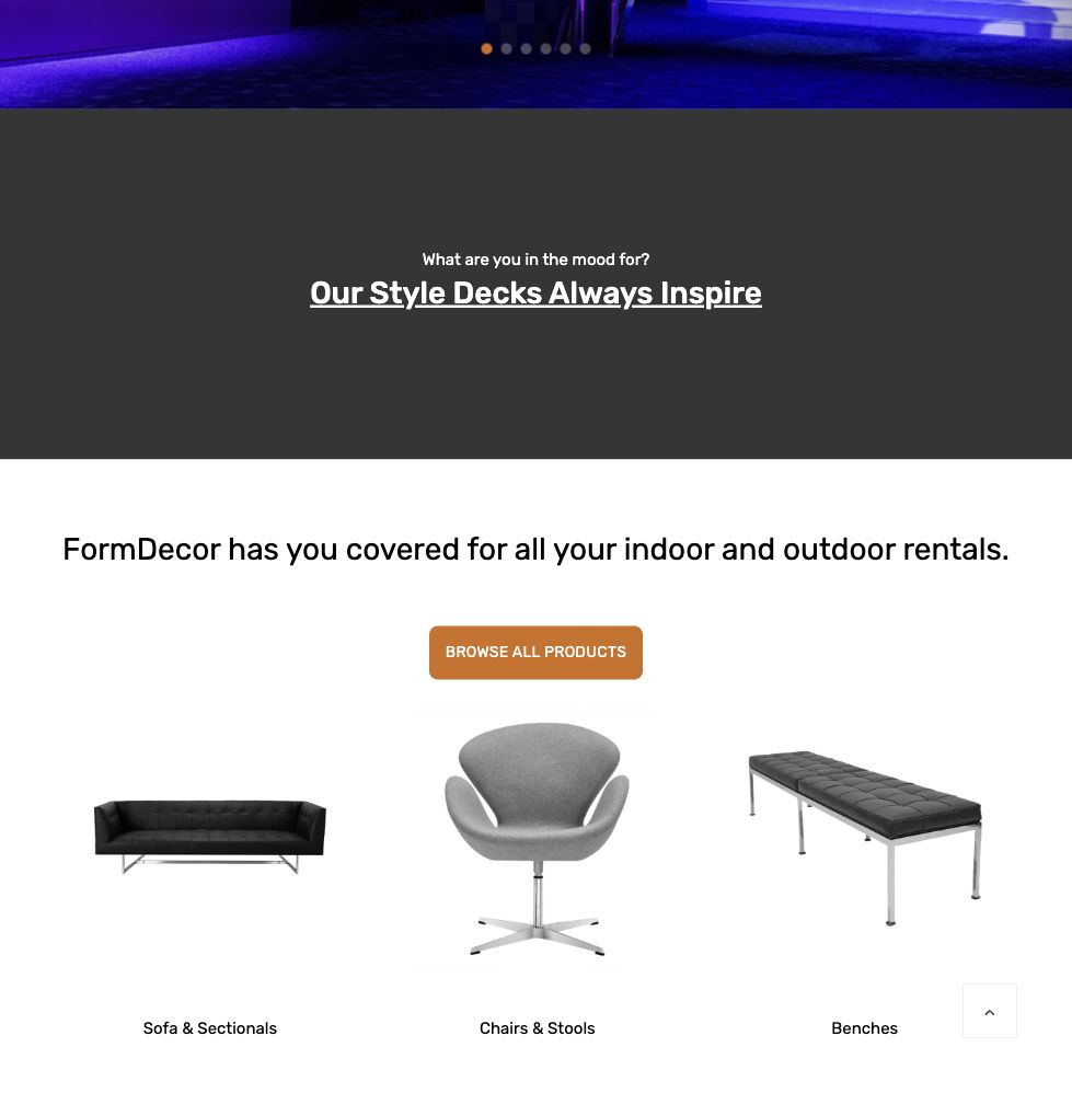 FormDecor category browsing interface