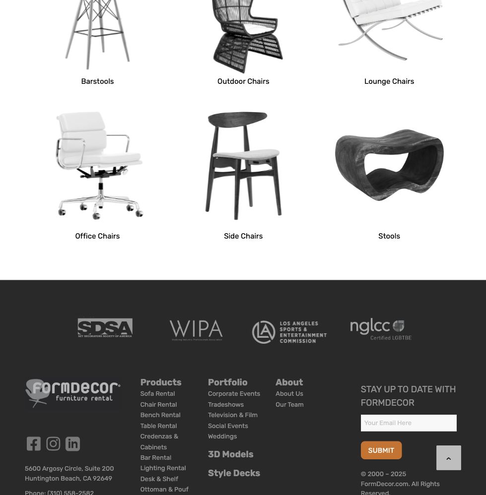 FormDecor category grid interface