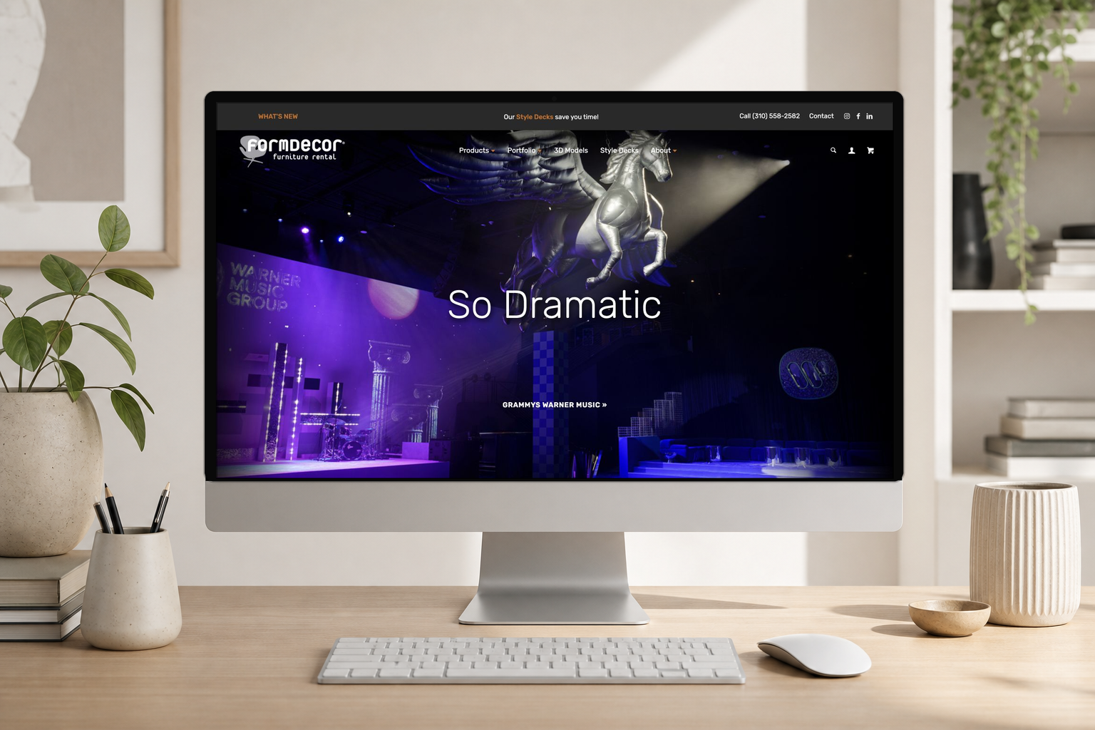 FormDecor Website desktop mockup