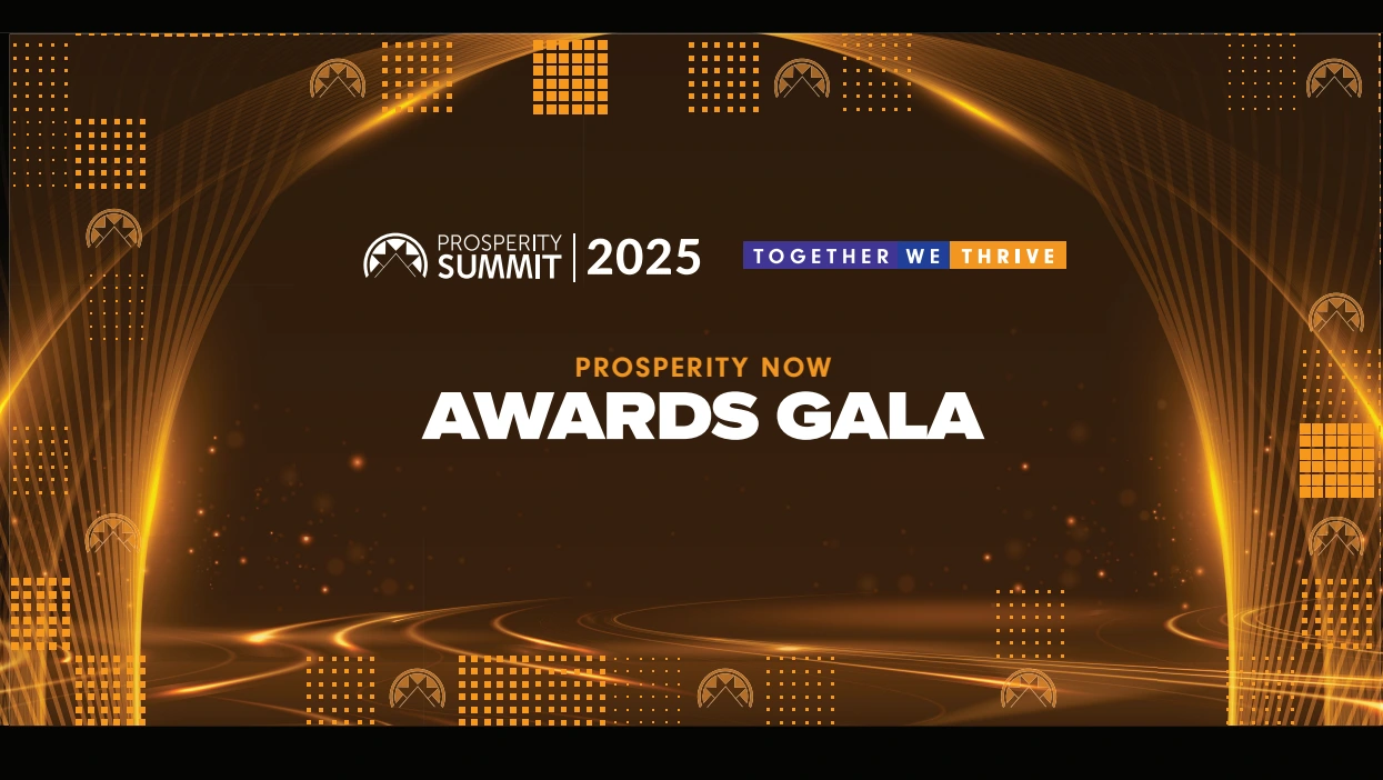 Prosperity Now Summit awards gala title screen