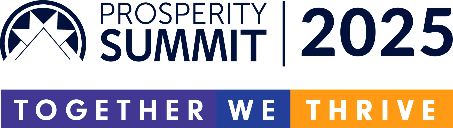 Prosperity Now Summit 2025 logo and Together We Thrive theme